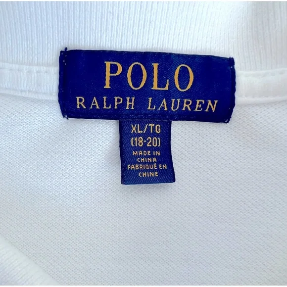 Boy’s “Polo Ralph Lauren” White Polo Shirt